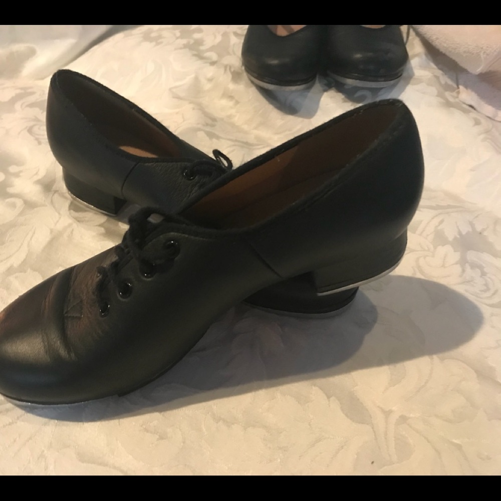 Bloch black leather tap shoes sz 7.5